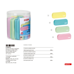 Set 8 portatodos cuadrados silicona surtidos sets y expositor portatodos silicona safta 270x230 mm