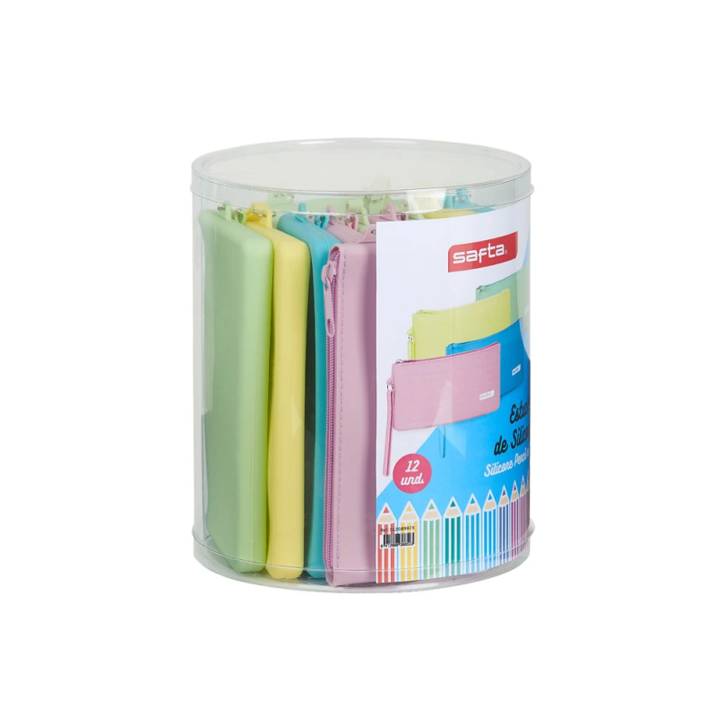 Set 12 portatodos planos silicona surtidos sets y expositor portatodos silicona safta 170x230 mm