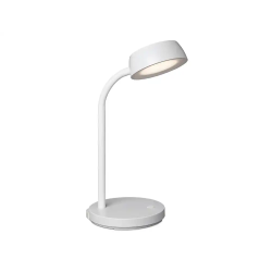 Lampara de escritorio maul led 5w 585lm luz calida brazo y cabezal giratorios blanca