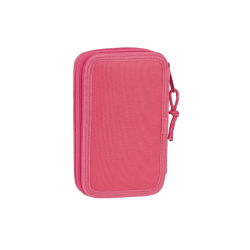 Plumier escolar safta blackfit8 /'fresa/' doble cremallera 28 piezas 125x40x195 mm