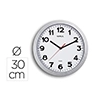 Reloj maul step de pared redondo 30 cm diametro electrico color plata