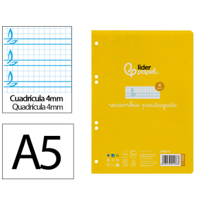 Recambio liderpapel a5...