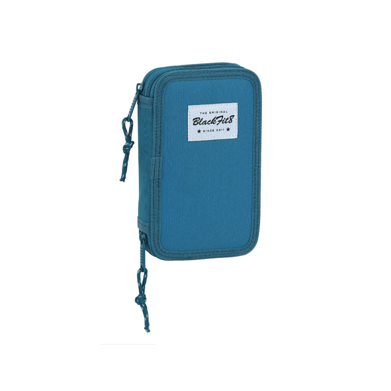 Plumier escolar safta blackfit8 /'egeo/' doble cremallera 28 piezas 125x40x195 mm