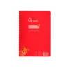 Cuaderno espiral liderpapel a4 pautaguia tapa plastico 80h 90gr cuadro pautado 3mm con margen color rojo