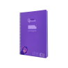 Cuaderno espiral liderpapel a4 pautaguia tapa plastico 80h 90gr cuadro pautado 3 mm con margen color lila