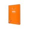 Cuaderno espiral liderpapel a4 pautaguia tapa plastico 80h 90gr cuadro pautado 3mm con margen color naranja