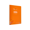 Cuaderno espiral liderpapel a4 pautaguia tapa plastico 80h 90gr cuadro pautado 3mm con margen color naranja