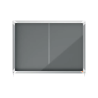 Vitrina de anuncios nobo premium plus fieltro gris con puerta corredera 8 x din a4 925x668 mm