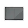 Vitrina de anuncios nobo premium plus fieltro gris con puerta corredera 8 x din a4 925x668 mm