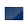 Vitrina de anuncios nobo premium plus fieltro azul con puerta corredera 8 x din a4 925x668 mm
