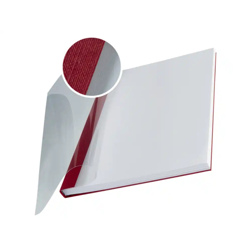 Tapa de encuadernacion leitz impressbind flexible din a4 lomo 10,5 mm burdeos capacidad 105 hojas caja de