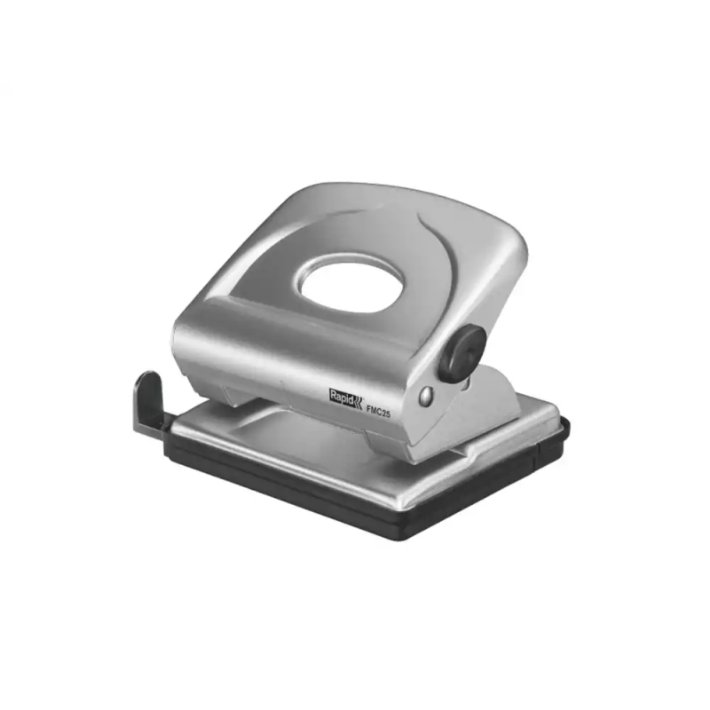 Taladrador rapid fmc25 metalico color plata capacidad 25 hojas