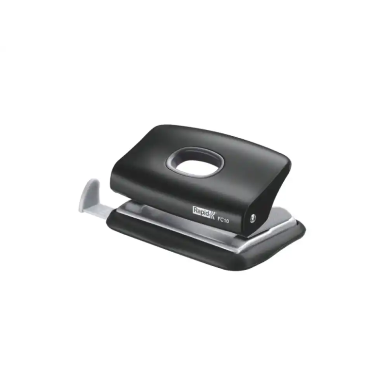 Taladrador rapid fc10 plastico color negro capacidad 10 hojas