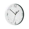 Reloj leitz wow de pared silencioso cristal con marco blanco/negro 29 cm diametro