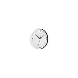 Reloj leitz wow de pared silencioso cristal con marco blanco/negro 29 cm diametro