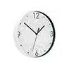 Reloj leitz wow de pared silencioso cristal con marco blanco/negro 29 cm diametro