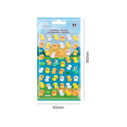 Pegatinas imaginovo cute animales patos con relieve 190x105 mm en blister