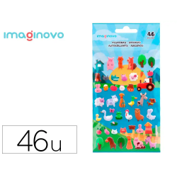Pegatinas imaginovo cute animales granja con relieve 190x105 mm en blister