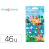 Pegatinas imaginovo cute animales granja con relieve 190x105 mm en blister