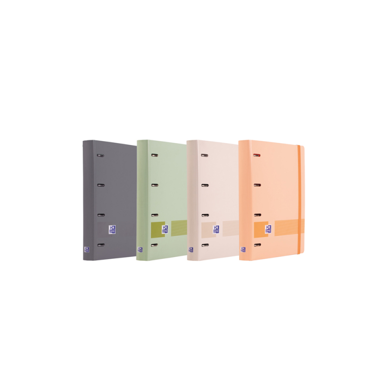 Carpeta 4 anillas oxford europeanbinder tapa extradura din a4 + recambio 120h cuadro 5 mm boreal + indices