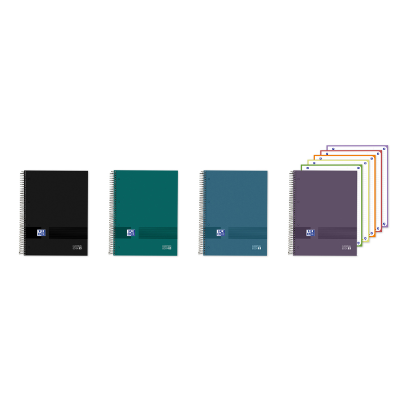 Cuaderno espiral oxford europeanbook multi tapa extradura din a4+ 120 hojas horizontal