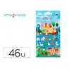 Pegatinas imaginovo cute animales granja con relieve 190x105 mm en blister