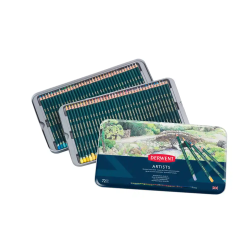 Lapices de colores derwent artists caja metalica de 72 unidades colores surtidos