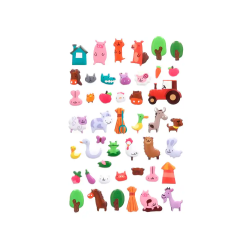 Pegatinas imaginovo cute animales granja con relieve 190x105 mm en blister