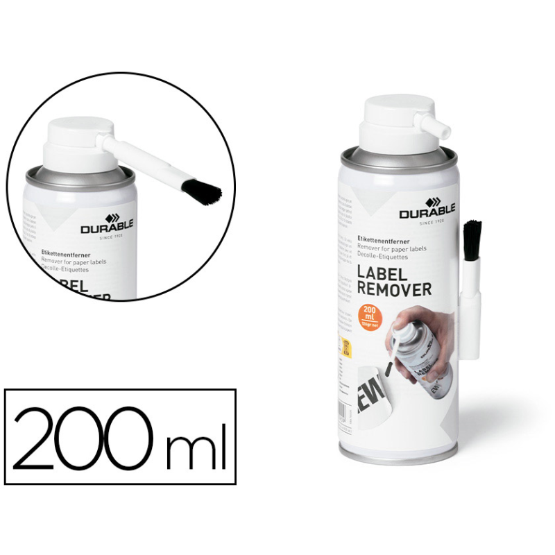 Eliminador de etiquetas adhesivas durable label remover bote de 200 ml