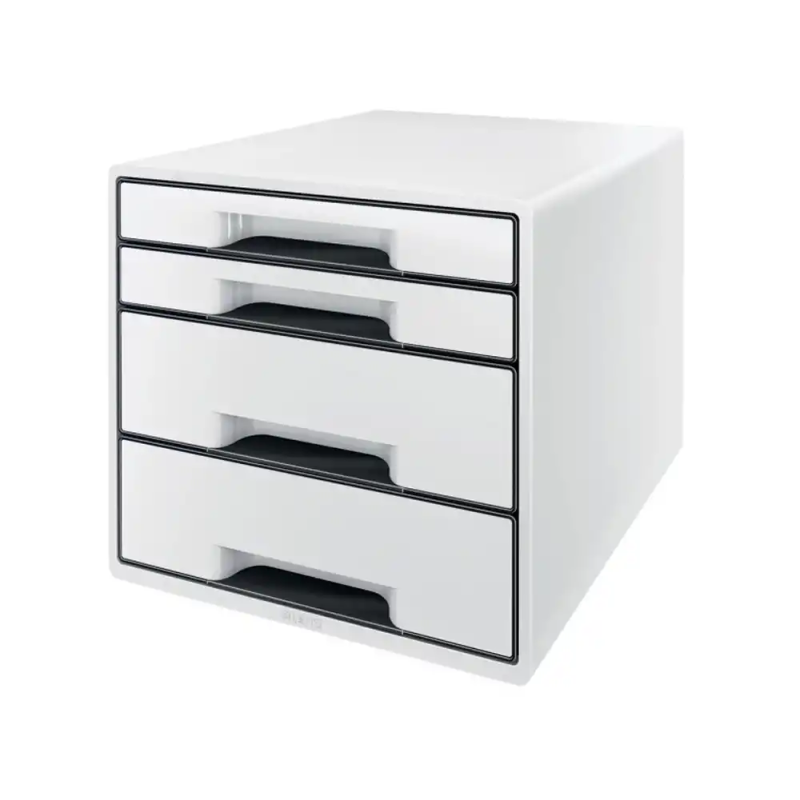 Fichero cajones sobremesa leitz wow desk cube 4 cajones color negro/blanco 287x270x363 mm