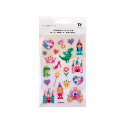 Pegatinas imaginovo princesas magic dreams pvc 190x105 mm en blister