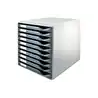 Fichero cajones sobremesa leitz para formularios 10 cajones color gris oscuro/gris 285x290x355 mm
