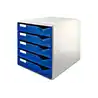 Fichero cajones sobremesa leitz para correspondencia 5 cajones color azul/gris 285x290x355 mm