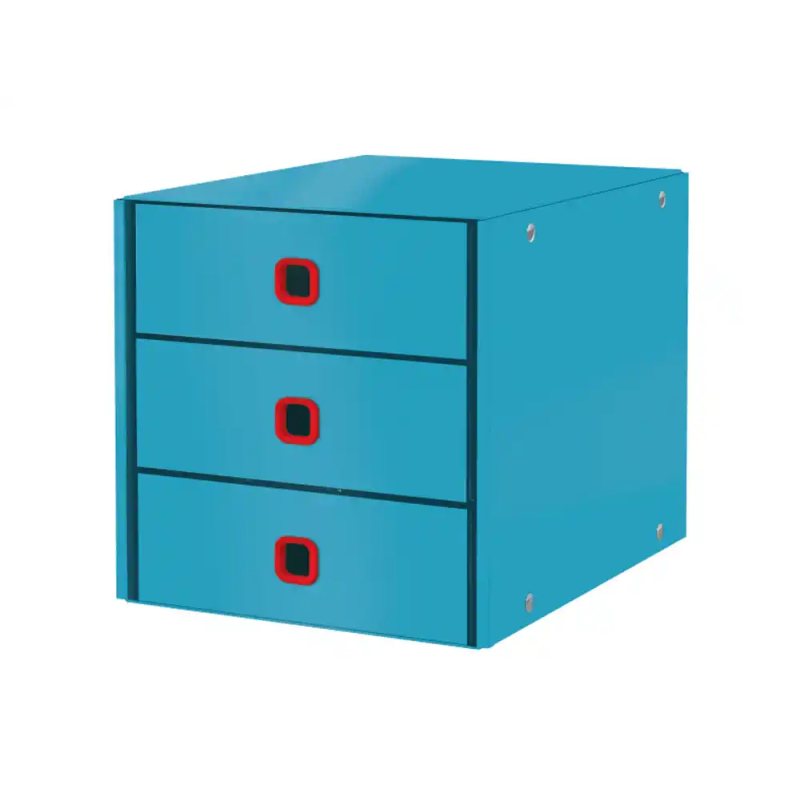Fichero cajones sobremesa leitz click&store cosy 3 cajones color azul 290x283x360 mm