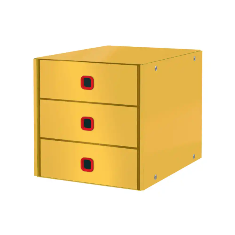 Fichero cajones sobremesa leitz click&store cosy 3 cajones color amarillo 290x283x360 mm