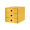 Fichero cajones sobremesa leitz click&store cosy 3 cajones color amarillo 290x283x360 mm