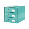 Fichero cajones sobremesa leitz click&store 3 cajones color turquesa 290x283x360 mm