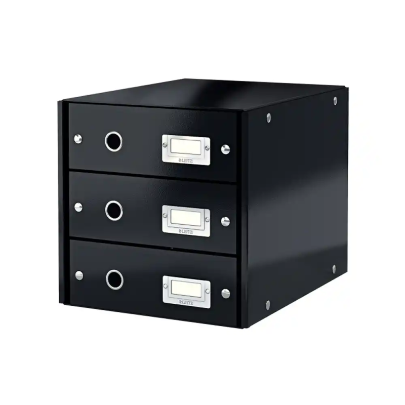 Fichero cajones sobremesa leitz click&store 3 cajones color negro 290x283x360 mm