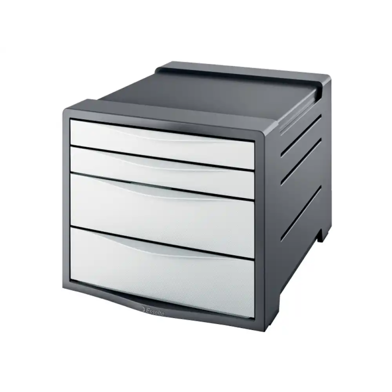 Fichero cajones sobremesa esselte europost 4 cajones color grafito/blanco vivida 285x245x365 mm