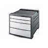 Fichero cajones sobremesa esselte europost 4 cajones color grafito/blanco vivida 285x245x365 mm