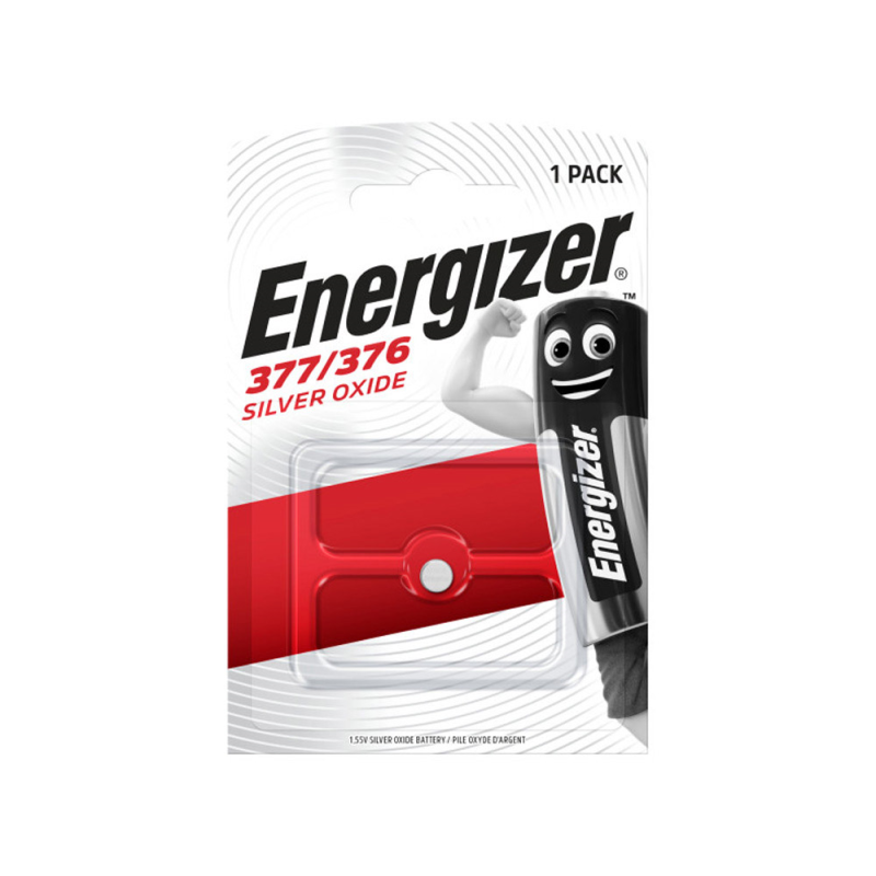 Pila energizer oxido de plata boton 377 blister de 1 unidad