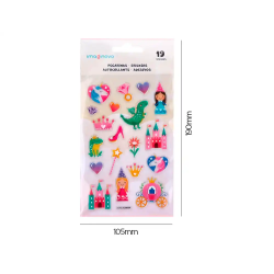Pegatinas imaginovo princesas magic dreams pvc 190x105 mm en blister
