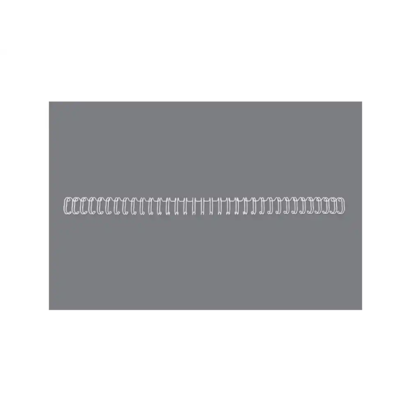Espiral wire gbc n 6 9,5 mm paso 3:1 capacidad 85 hojas color blanco caja de 100 unidades