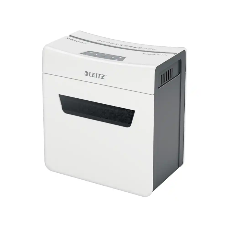 Destructora de documentos leitz iq protect premium 6x capacidad de corte 6 hojas p5 destruye grapas y clips 10