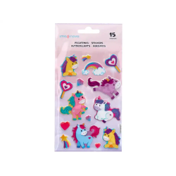 Pegatinas imaginovo unicornios magic dreams con brillo 190x105 mm en blister