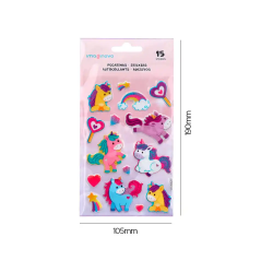 Pegatinas imaginovo unicornios magic dreams con brillo 190x105 mm en blister
