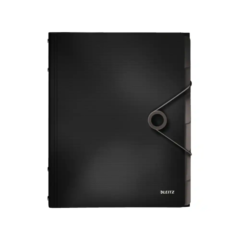 Carpeta leitz solid clasificadora fuelle din a4 polipropileno 6 compartimentos color negro