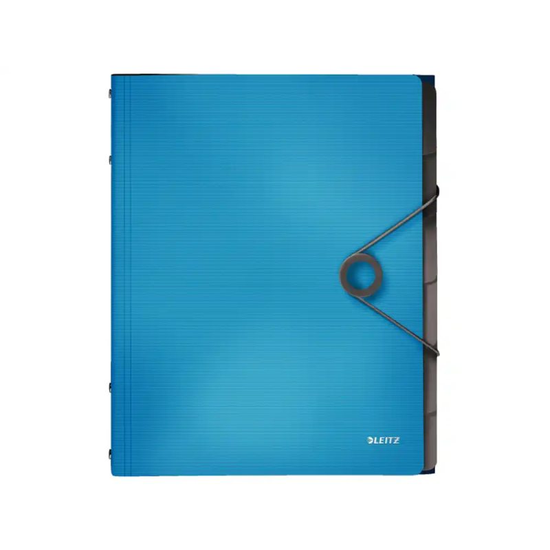 Carpeta leitz solid clasificadora fuelle din a4 polipropileno 12 compartimentos color azul