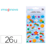 Pegatinas imaginovo arcoiris magic dreams con relieve 190x105 mm en blister