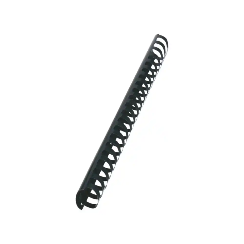 Canutillo gbc 45 mm plastico ovalado negro caja de 50 unidades